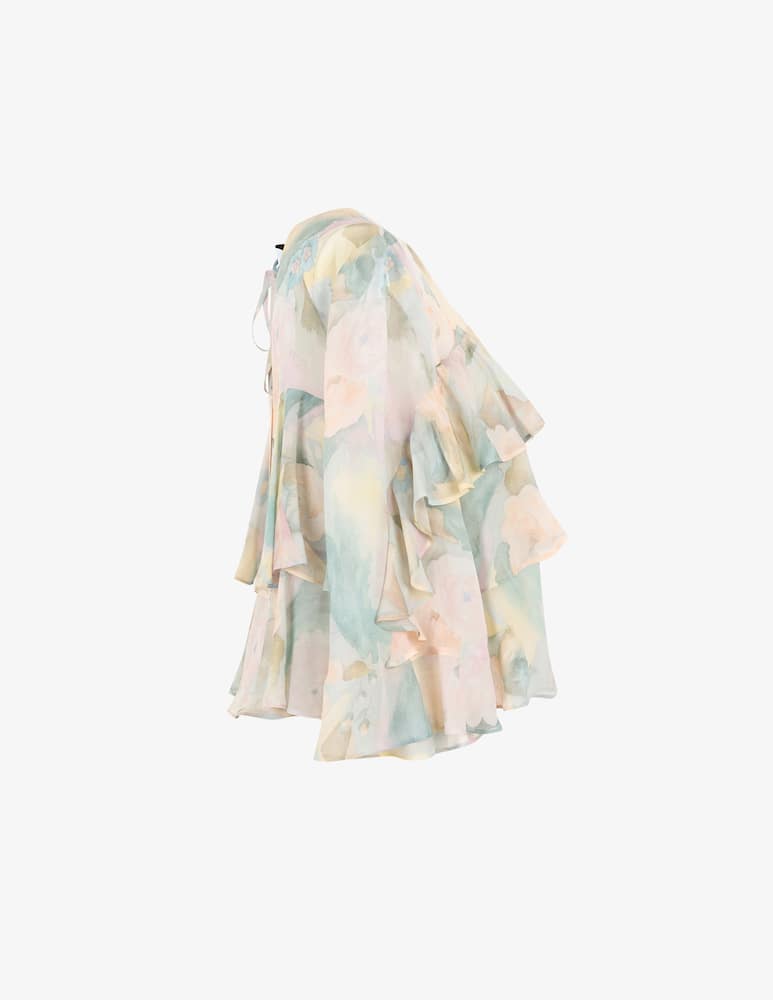 rinascente Marella Watercolour ruffle blouse