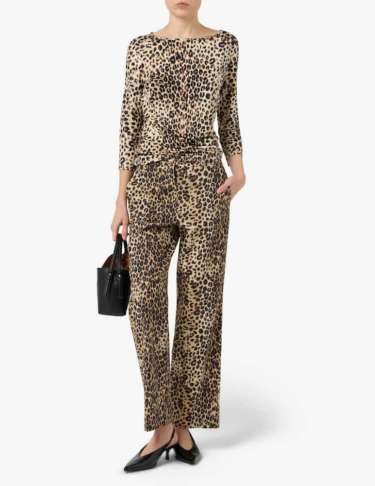 rinascente Marella Leopard print trousers