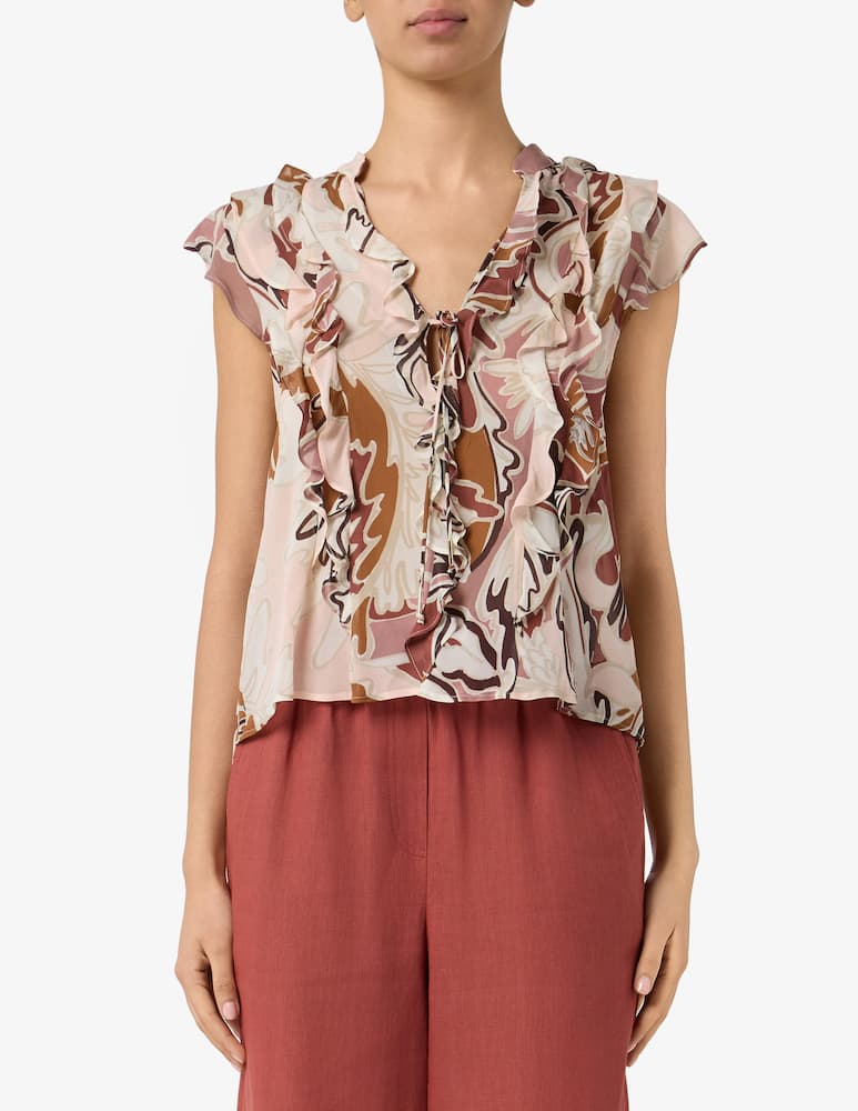 rinascente Marella Printed georgette blouse