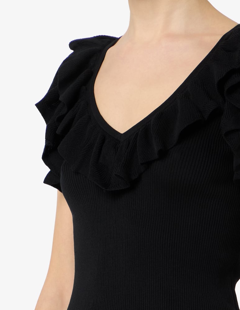 rinascente Marella Ruffle knit v-neck top