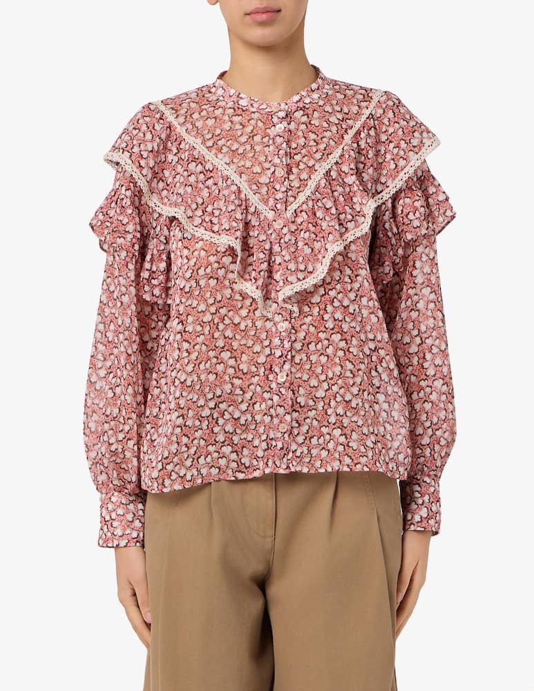 iBlues Floral ruffle blouse IBLMITICO - picture 1 iBlues Floral ruffle blouse IBLMITICO - picture 1