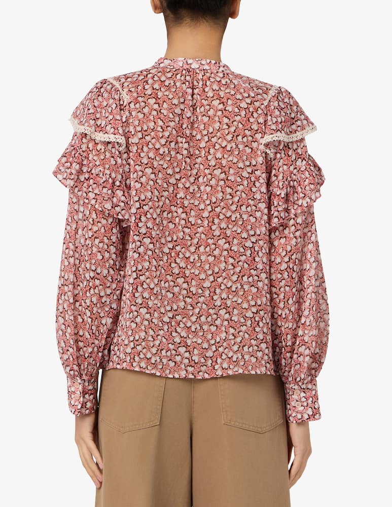 iBlues Floral ruffle blouse IBLMITICO - picture 3 iBlues Floral ruffle blouse IBLMITICO - picture 3