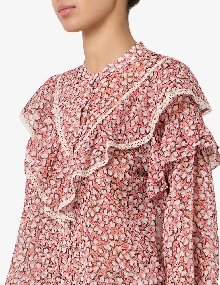 iBlues Floral ruffle blouse IBLMITICO - picture 4 iBlues Floral ruffle blouse IBLMITICO - picture 4