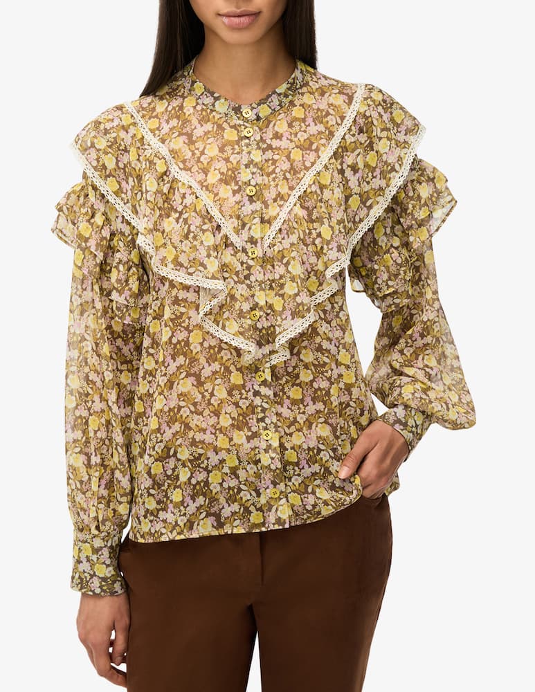 iBlues Floral ruffle blouse IBLMITICO - picture 1 iBlues Floral ruffle blouse IBLMITICO - picture 1