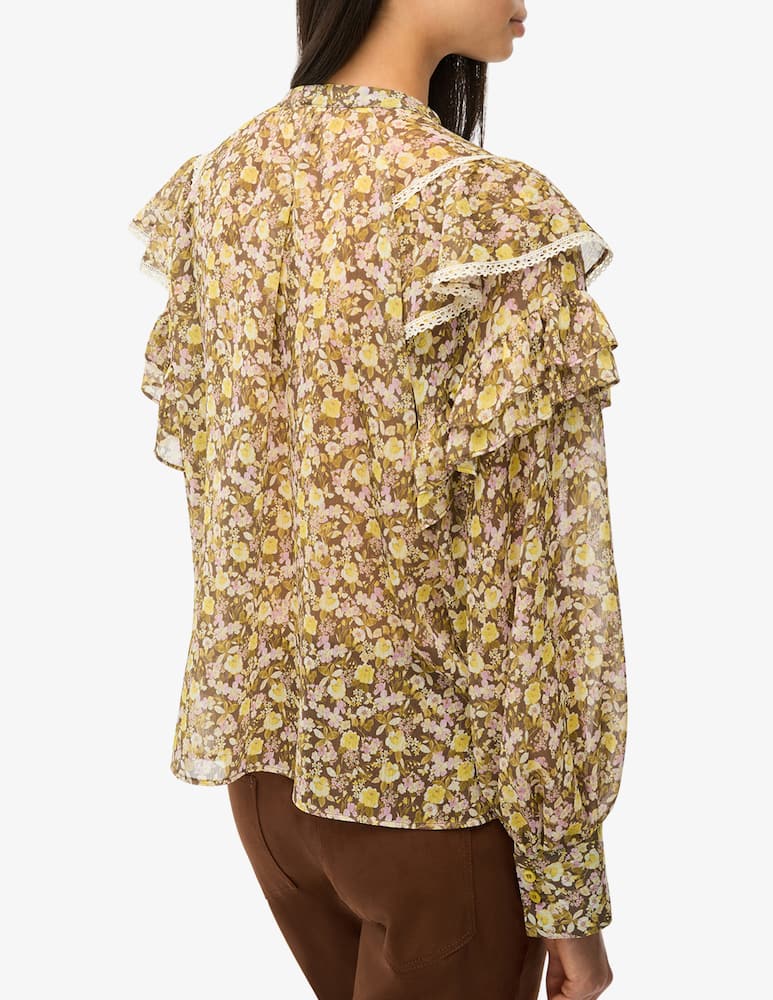 iBlues Floral ruffle blouse IBLMITICO - picture 3 iBlues Floral ruffle blouse IBLMITICO - picture 3