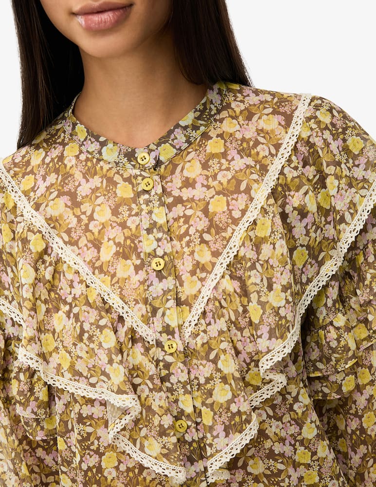 iBlues Floral ruffle blouse IBLMITICO - picture 4 iBlues Floral ruffle blouse IBLMITICO - picture 4