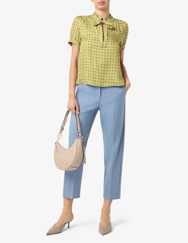 rinascente iBlues Printed tie neck blouse