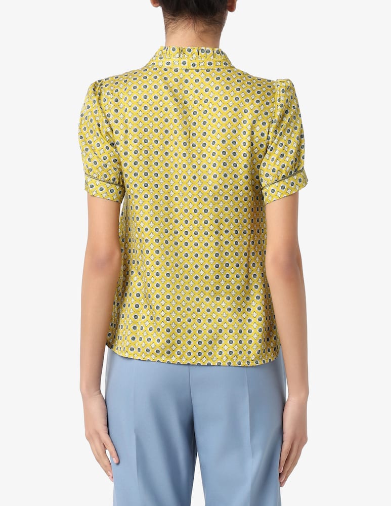 rinascente iBlues Printed tie neck blouse