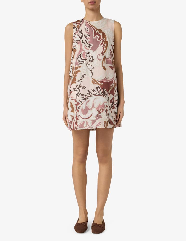 rinascente Marella Sleeveless printed linen dress