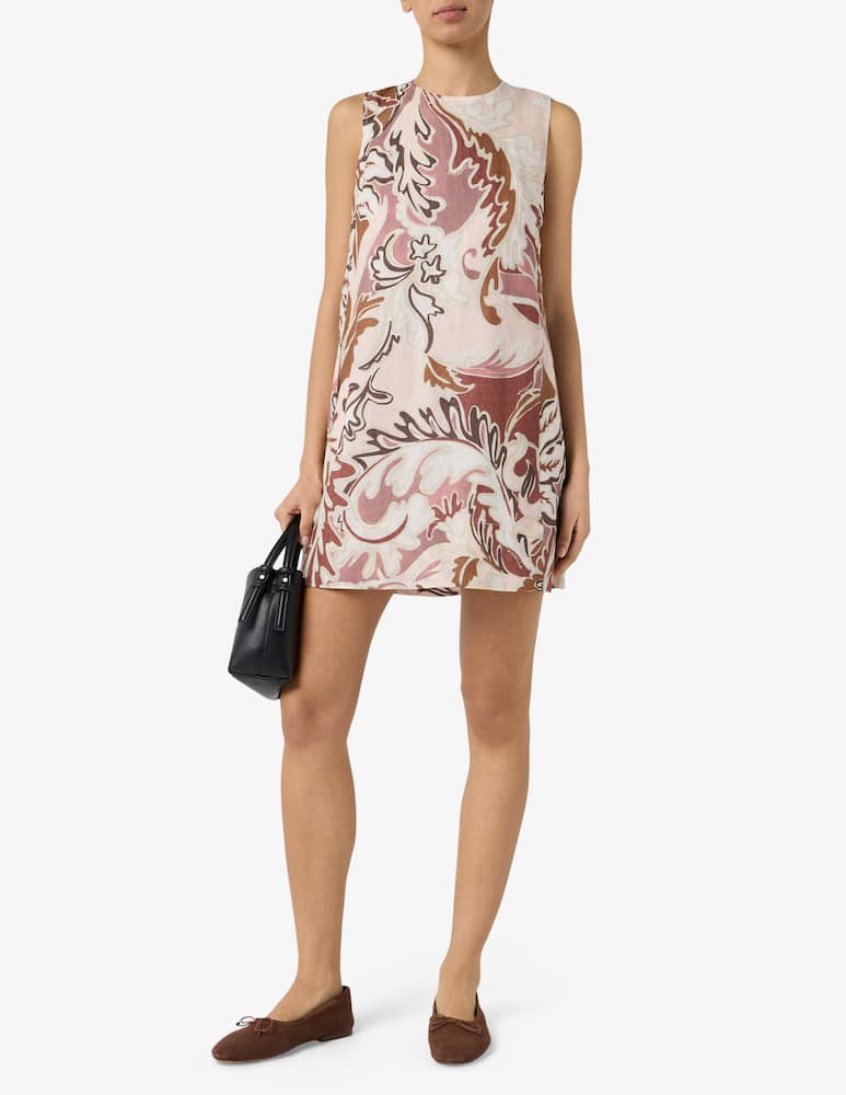 rinascente Marella Sleeveless printed linen dress