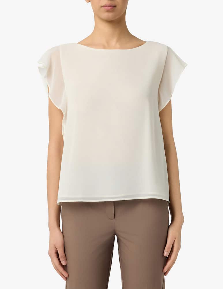 rinascente EMME Blusa in georgette con volant EMMBOA