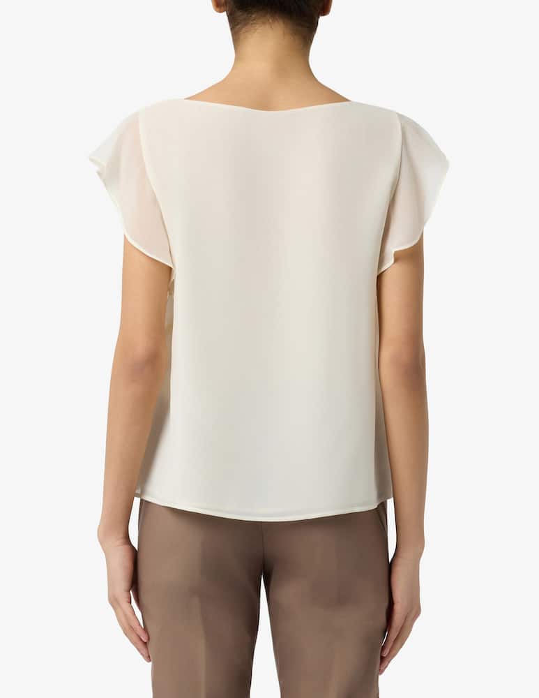rinascente EMME Blusa in georgette con volant EMMBOA