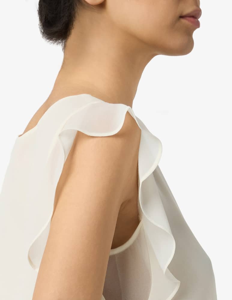 rinascente EMME Blusa in georgette con volant EMMBOA