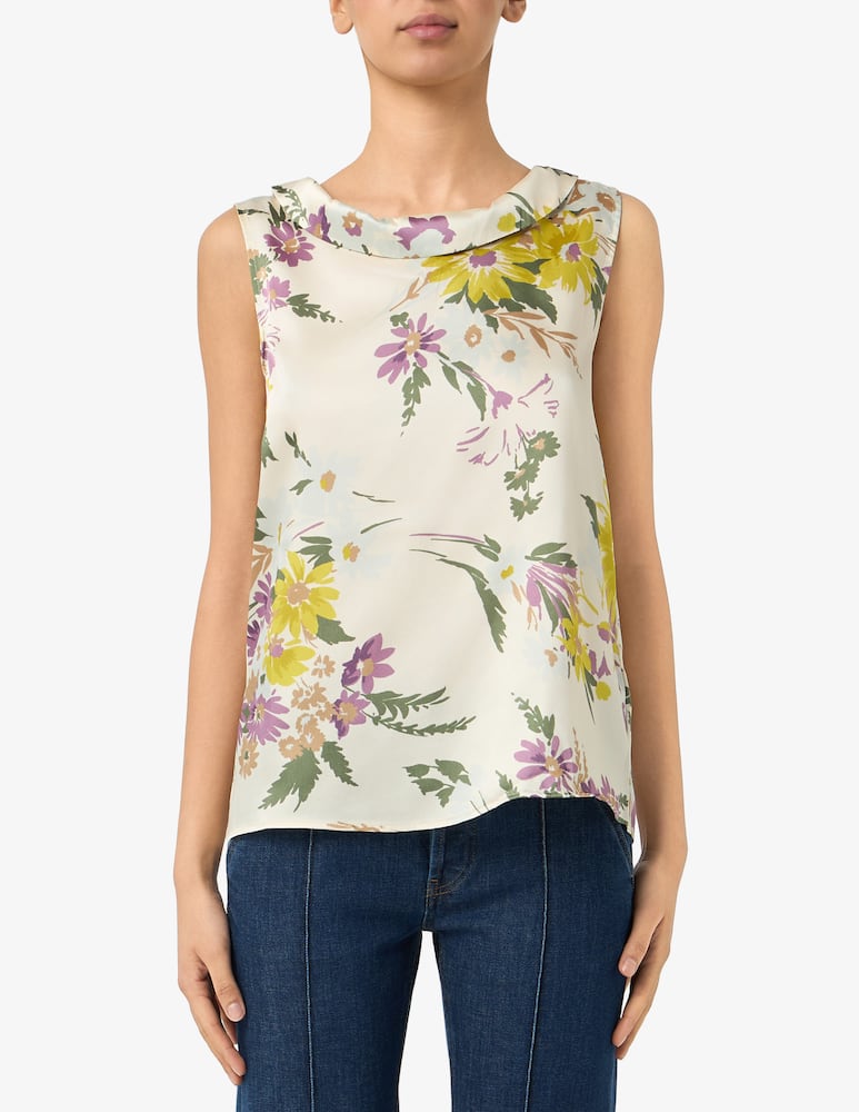 rinascente EMME Floral sleeveless blouse