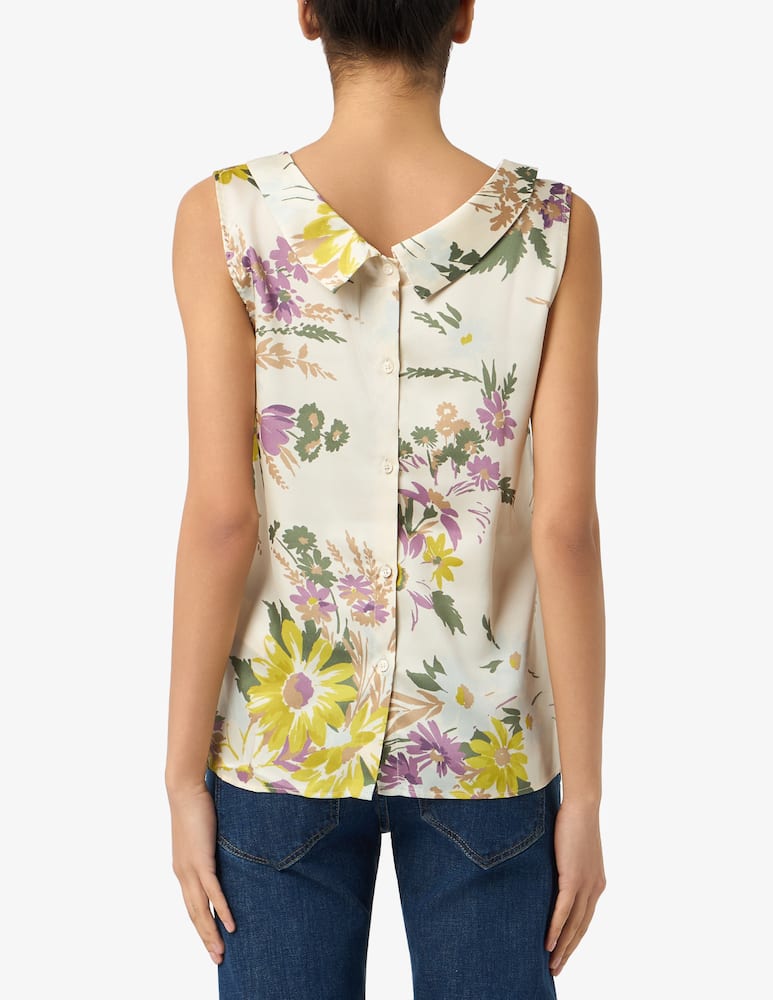 rinascente EMME Floral sleeveless blouse