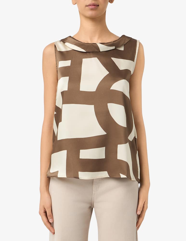 rinascente EMME Geometric print sleeveless top