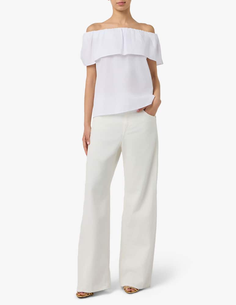 rinascente EMME Poplin off-shoulder blouse