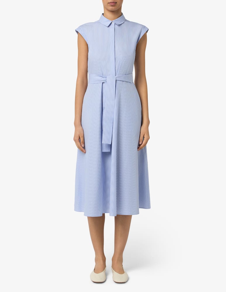 EMME Striped belted midi shirt dress EMMPESI - picture 1 EMME Striped belted midi shirt dress EMMPESI - picture 1