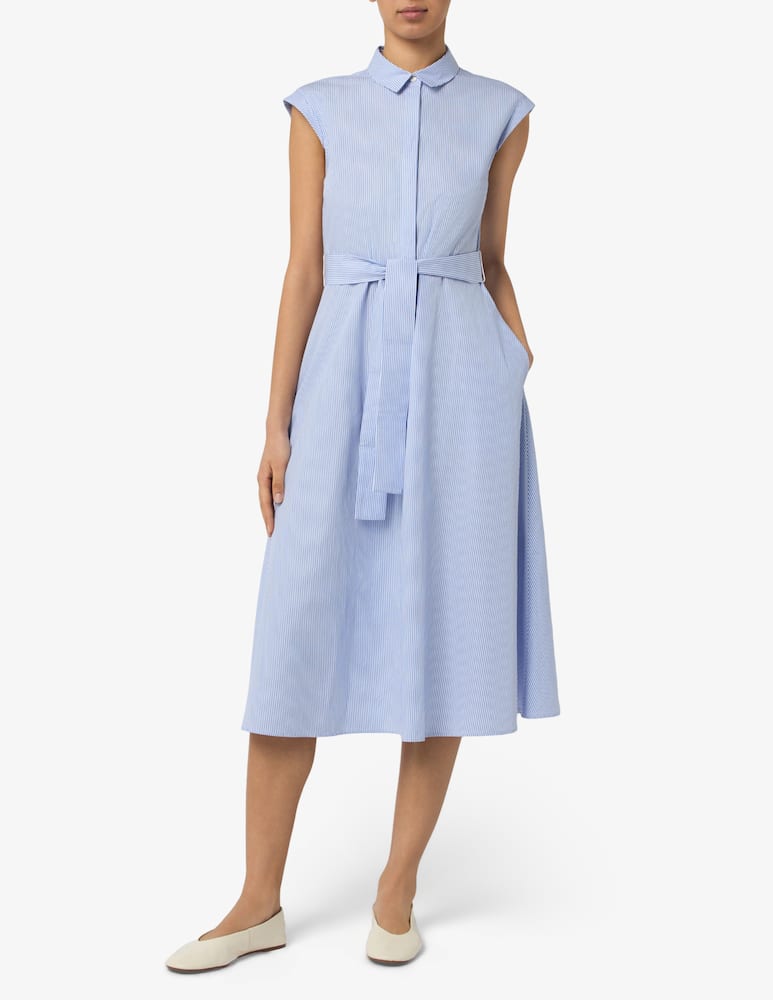 EMME Striped belted midi shirt dress EMMPESI - picture 2 EMME Striped belted midi shirt dress EMMPESI - picture 2
