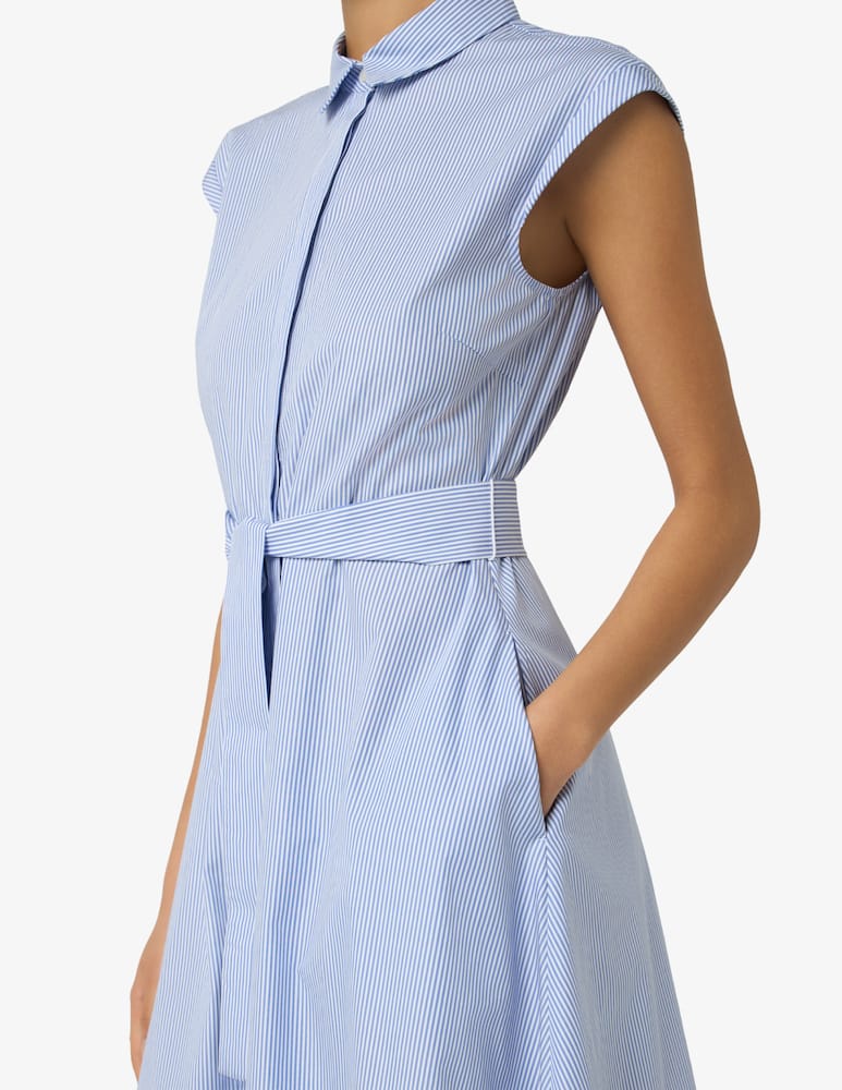 EMME Striped belted midi shirt dress EMMPESI - picture 4 EMME Striped belted midi shirt dress EMMPESI - picture 4