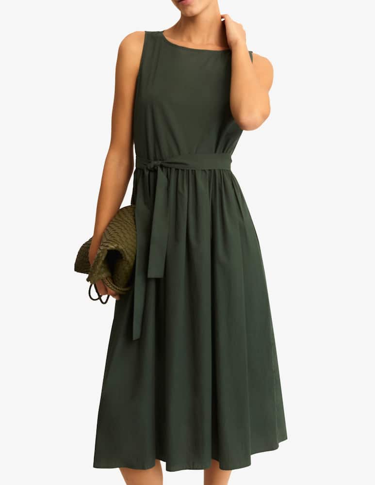 rinascente EMME Sleeveless belted midi dress