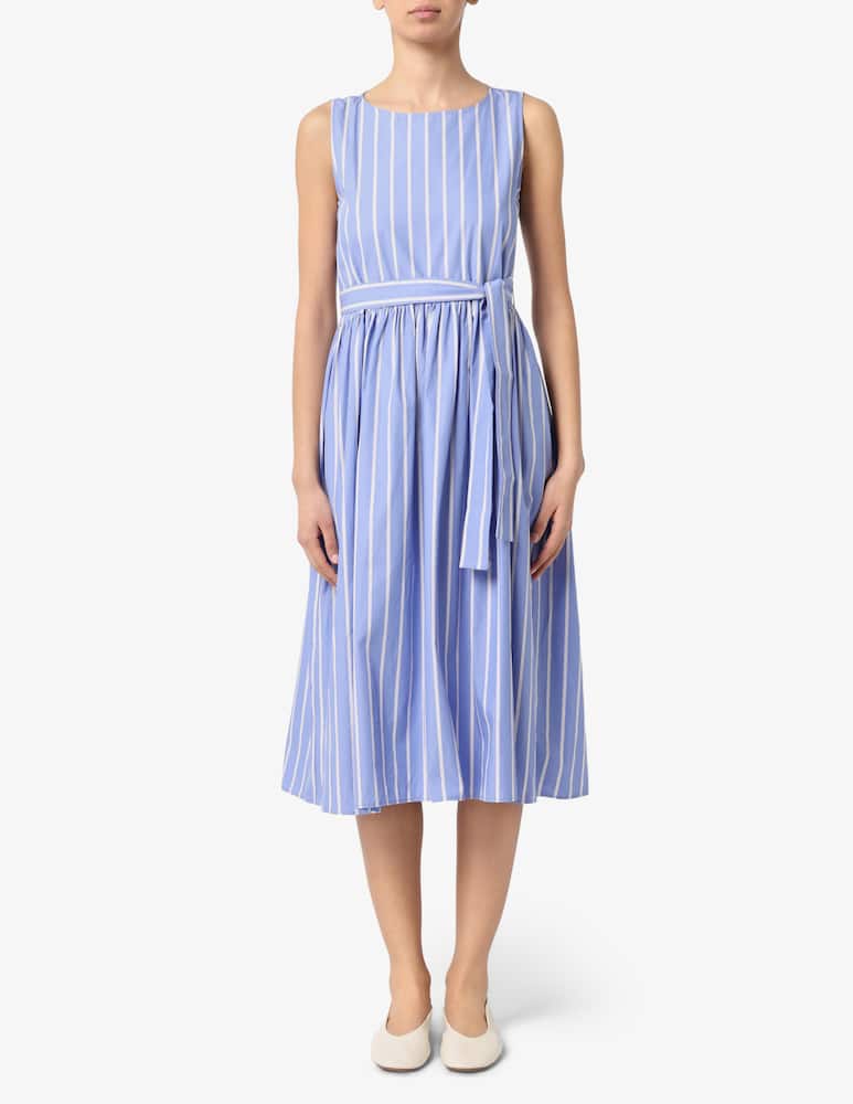 rinascente EMME Striped belted midi dress
