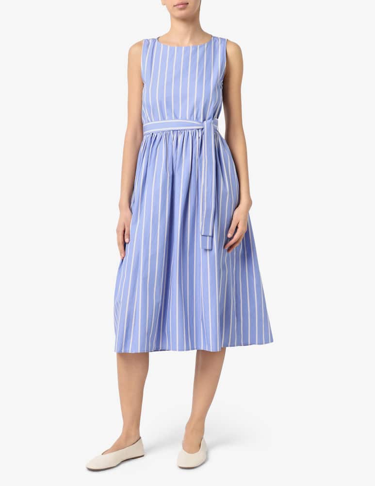 rinascente EMME Striped belted midi dress