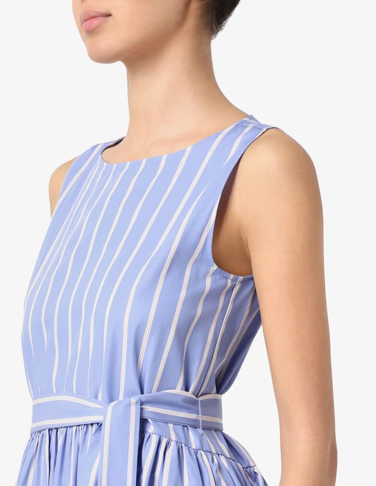 rinascente EMME Striped belted midi dress