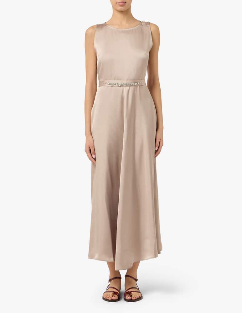 rinascente EMME Abito lungo in raso con cinturina