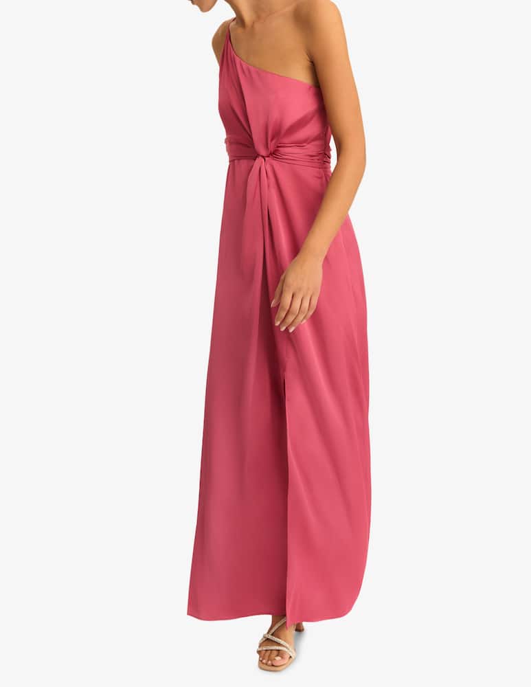 EMME Asymmetric satin maxi dress EMMRICORDO1 - picture 1 EMME Asymmetric satin maxi dress EMMRICORDO1 - picture 1