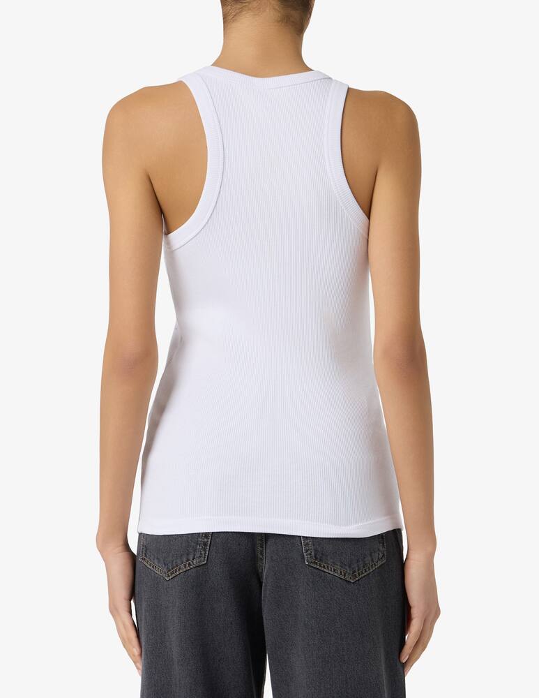 EMME Ribbed tank top with strass EMMUBICATO - picture 3