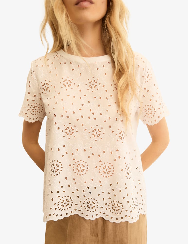 rinascente EMME Broderie anglaise t-shirt EMMVELETTA