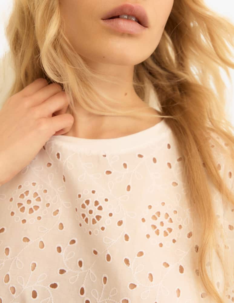 rinascente EMME Broderie anglaise t-shirt EMMVELETTA