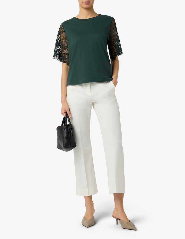 rinascente EMME T-shirt con in manica pizzo EMMCEPPO