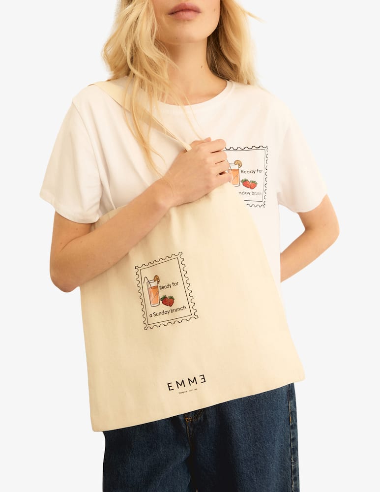 rinascente EMME T-shirt and shopper EMMGOLA