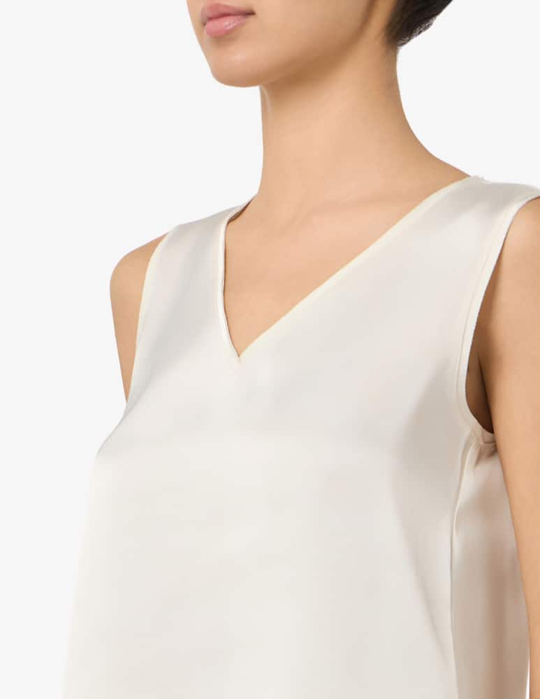 rinascente EMME Satin v neck sleeveless top