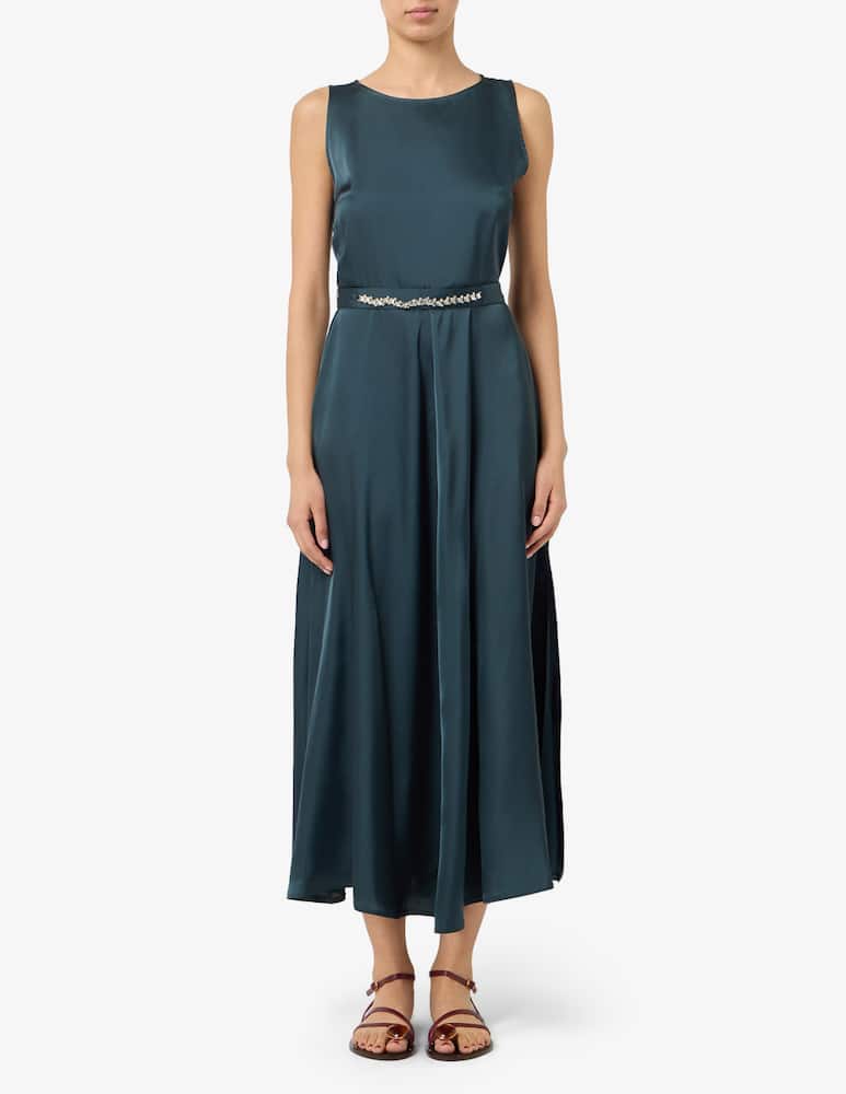 rinascente EMME Abito lungo in raso con cinturina