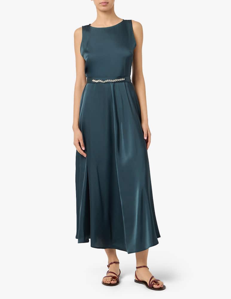 rinascente EMME Abito lungo in raso con cinturina