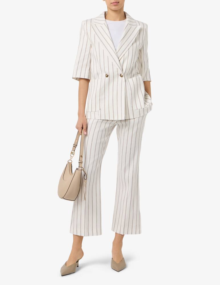 Marella Blazer gessato in lino - immagine 2 Marella Blazer gessato in lino - immagine 2
