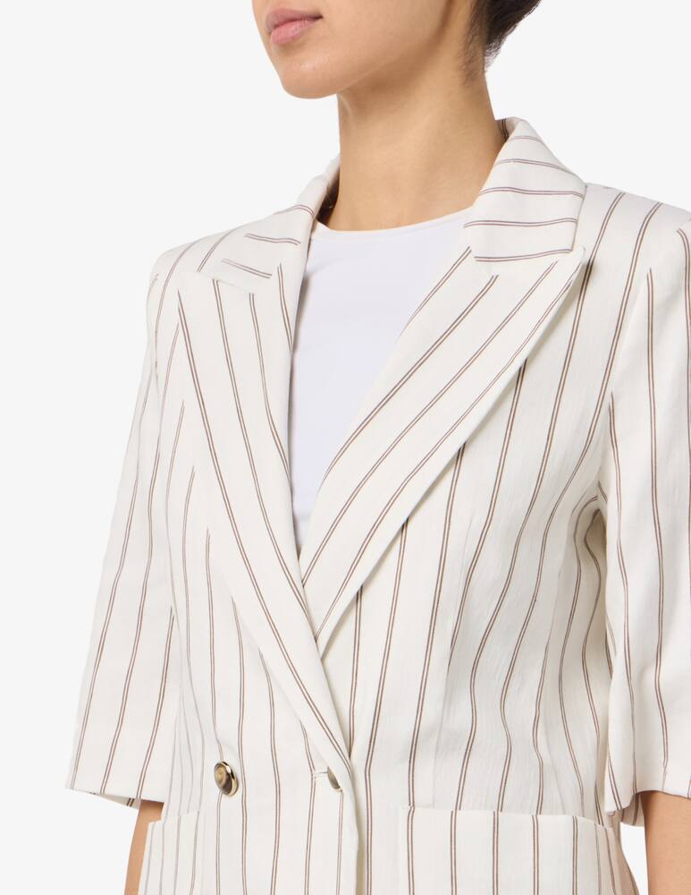 Marella Blazer gessato in lino - immagine 4 Marella Blazer gessato in lino - immagine 4