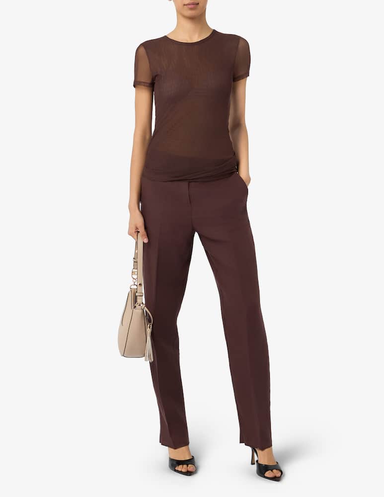 Marella Pantalone a gamba dritta in lino MLLFRAGOLA - immagine 2 Marella Pantalone a gamba dritta in lino MLLFRAGOLA - immagine 2