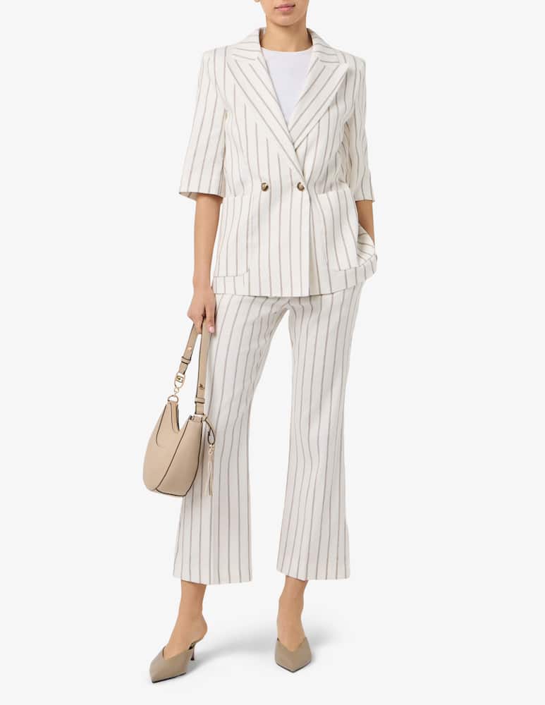 Marella Flared linen and cotton trousers - picture 2 Marella Flared linen and cotton trousers - picture 2