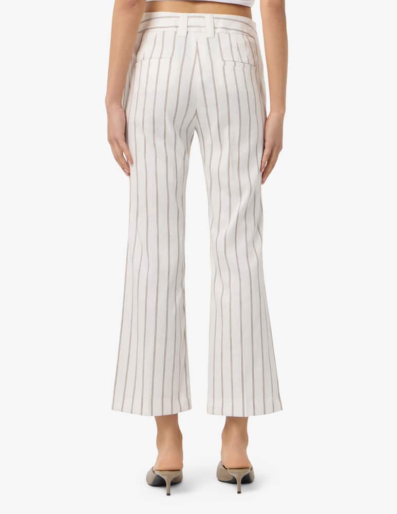 rinascente Marella Pantalone gessato in lino e cotone