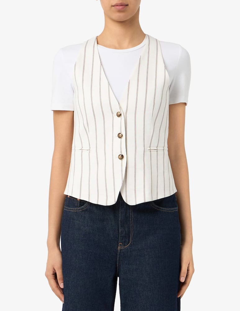 rinascente Marella Gilet in lino e cotone