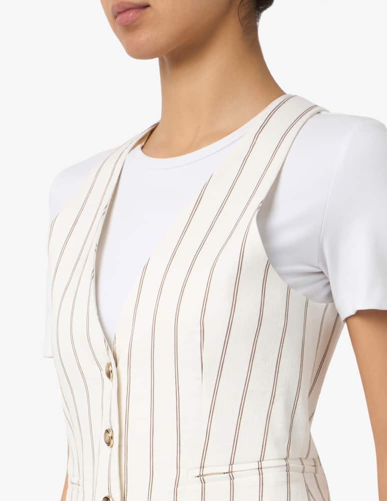 rinascente Marella Gilet in lino e cotone