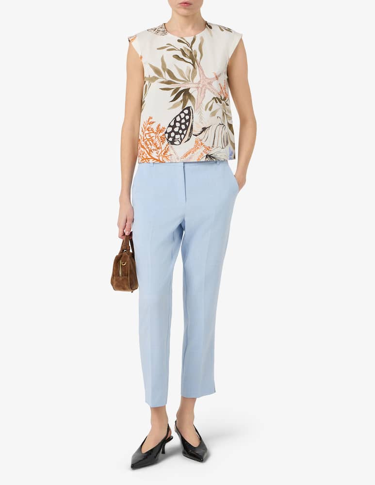 rinascente Marella Printed shell sleeveless top