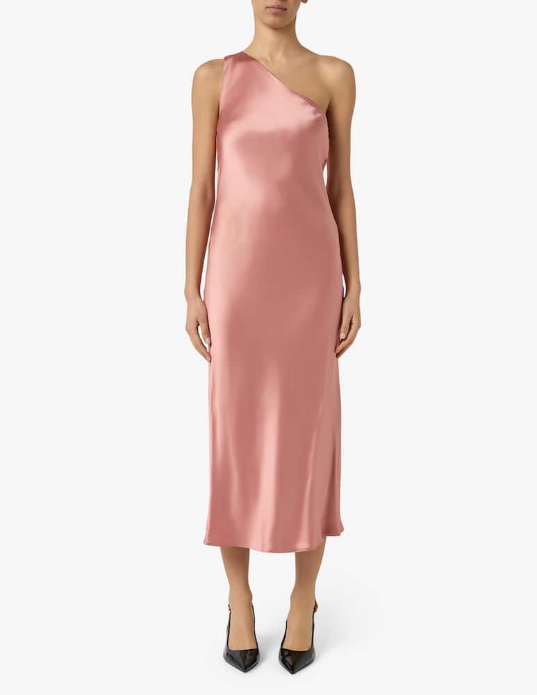 rinascente Marella Abito midi monospalla in raso Magia