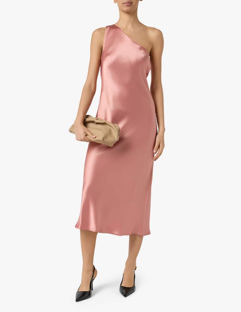 rinascente Marella Abito midi monospalla in raso Magia