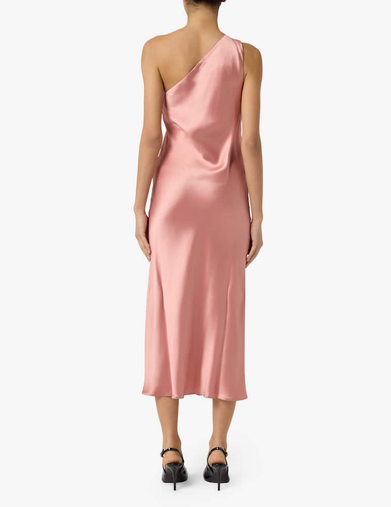 rinascente Marella Abito midi monospalla in raso Magia