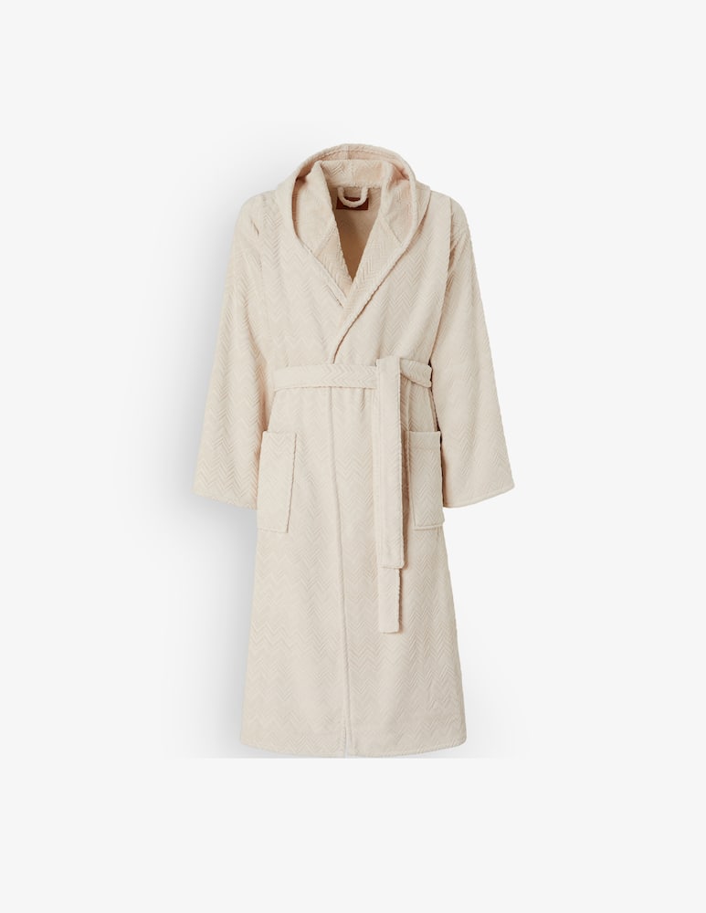 Missoni Home Chalk Bath Robe With Hood - picture 1 Missoni Home Chalk Bath Robe With Hood - picture 1